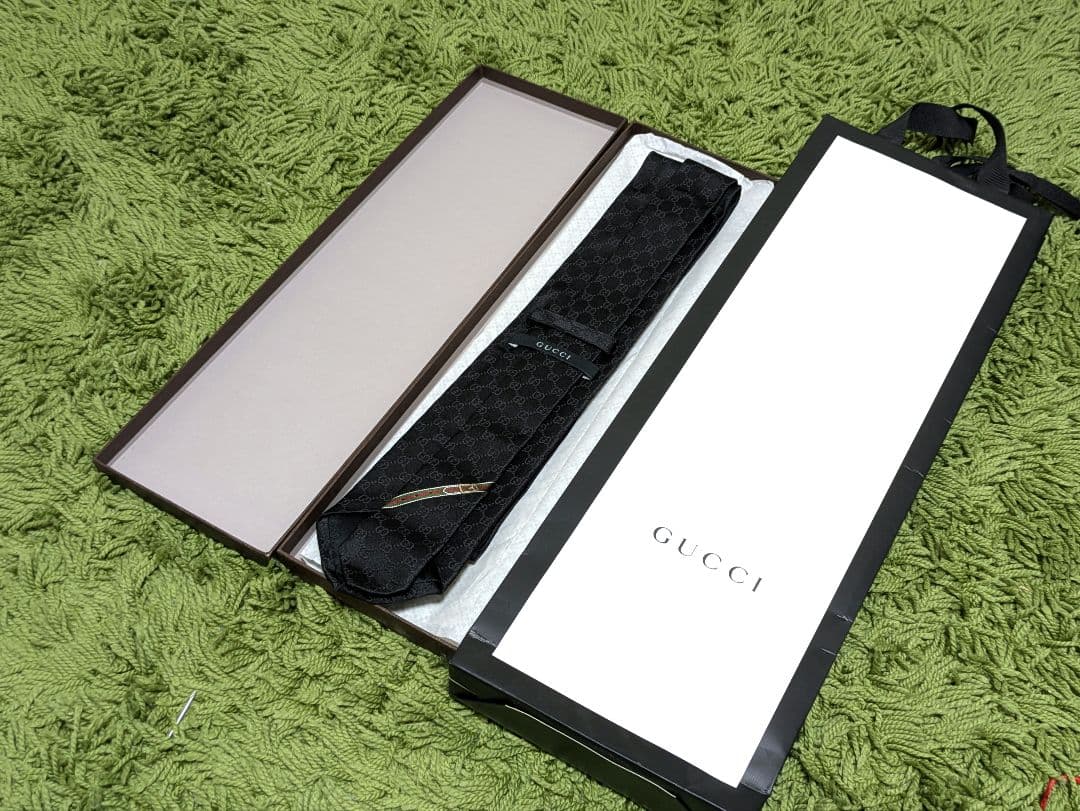 GUCCI グッチ ネクタイ GGパターン柄シルクネクタイ