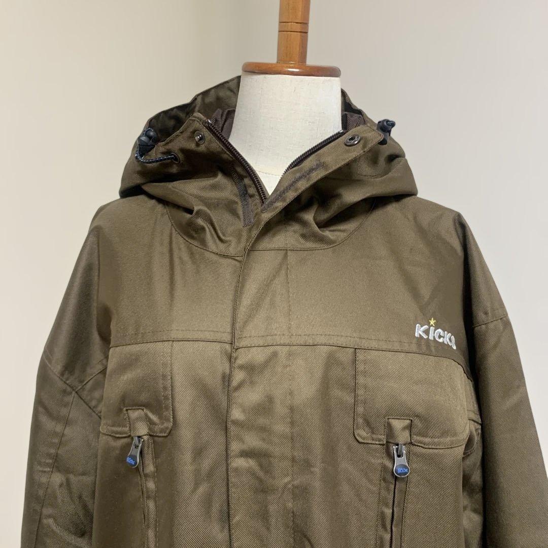 【超美品】KICKS キックス スノボ スキー ウェア つなぎ ブラウン