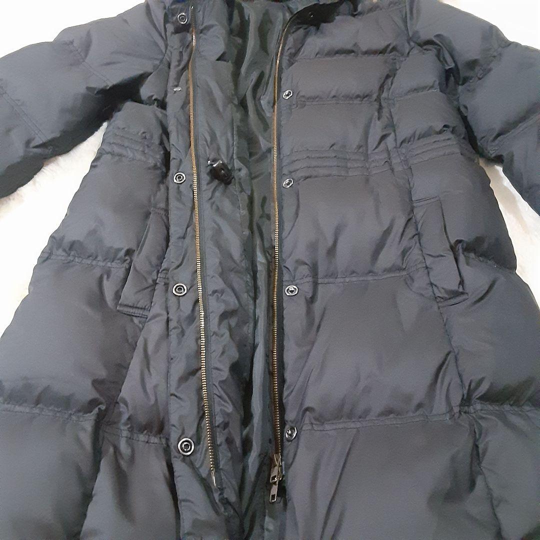 ローラアシュレイ　大きめサイズ13　XL　ダウンコート　ラクーンファー　黒　美品