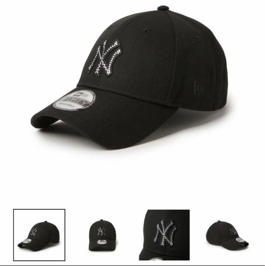 ニューエラ 9FORTY / MLB RHINESTONE NY ブラック 黒