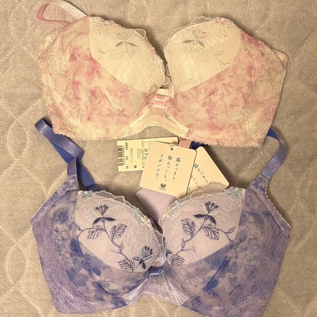 Wacoal リボンブラ　ブラジャーショーツ2組セット D70 ワコール