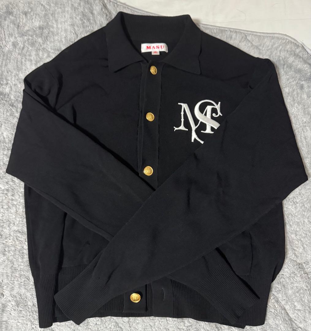 トップス MASU 25SS M.S. CREST CARDIGAN 46 BLACK