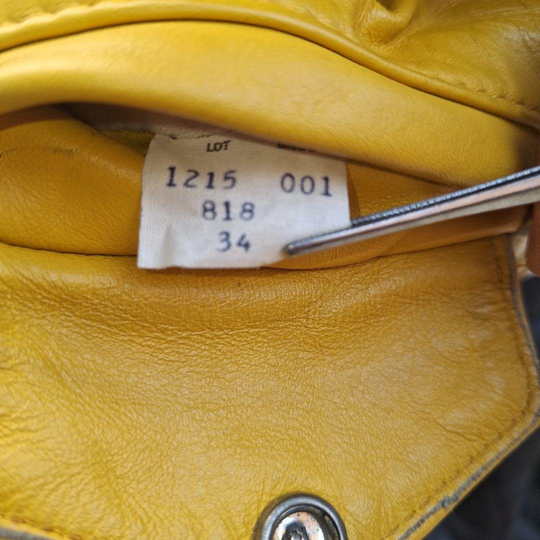K*）様 激レア　SCHOTT 818Mustard　SIZE 34 バイカータ