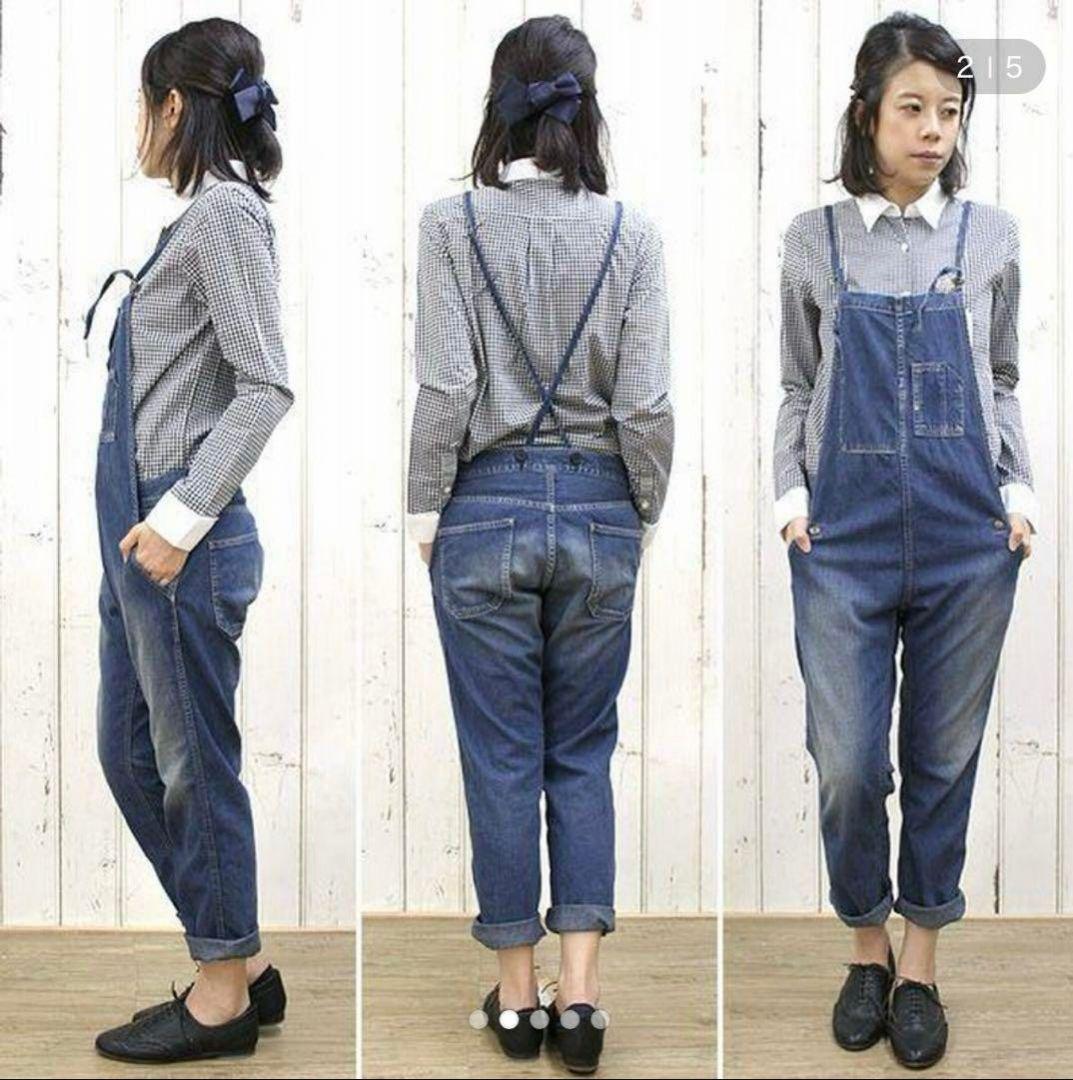 JOHNBULL　スリークオーターデニムサロペット AP233