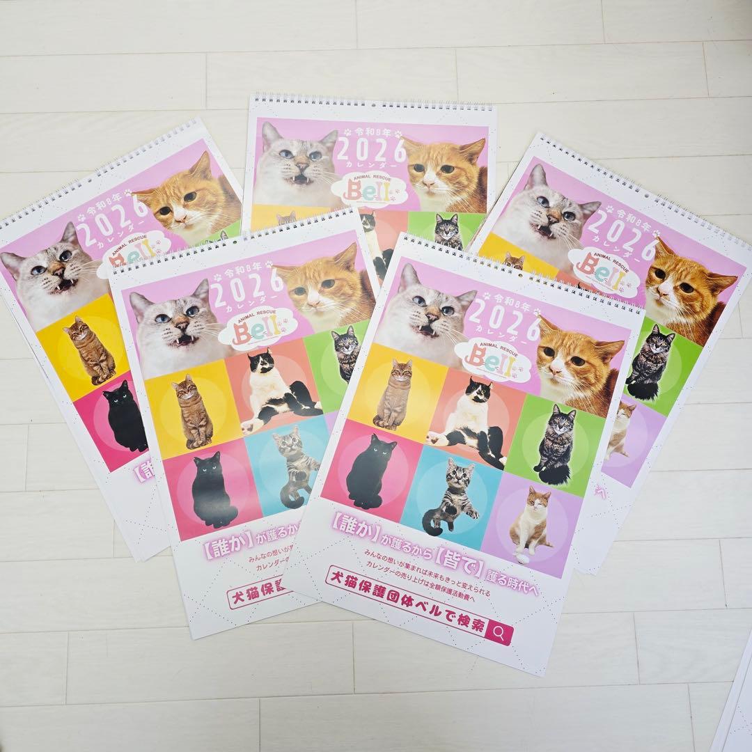 ③《猫》壁掛けチャリティーカレンダー10枚セット