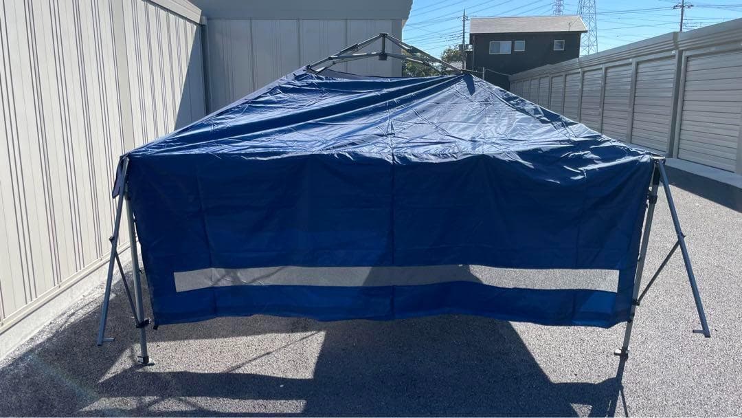 タープテント ワンタッチタープテント　3m×3m　オーニング付き