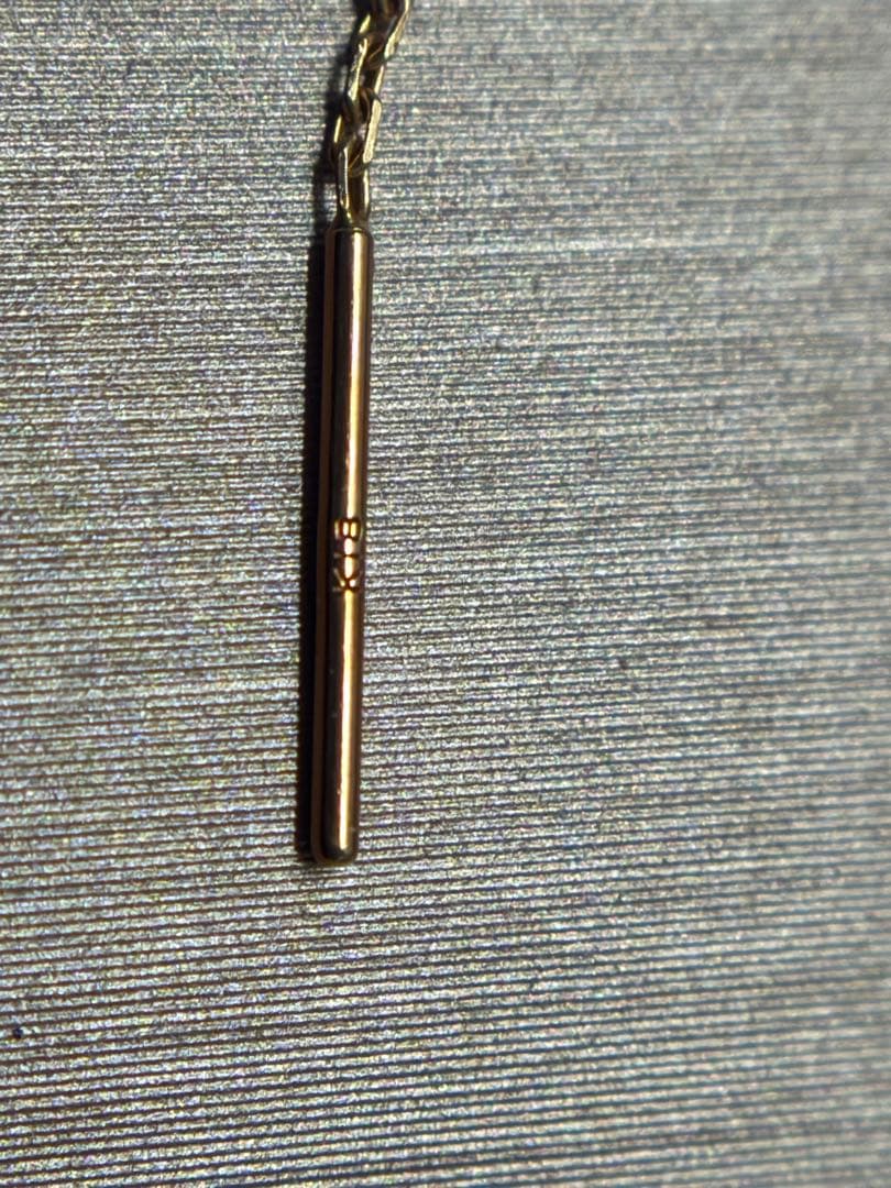 K18　アメリカンパールピアス　ゴールド ロングピアス　チェーンピアス