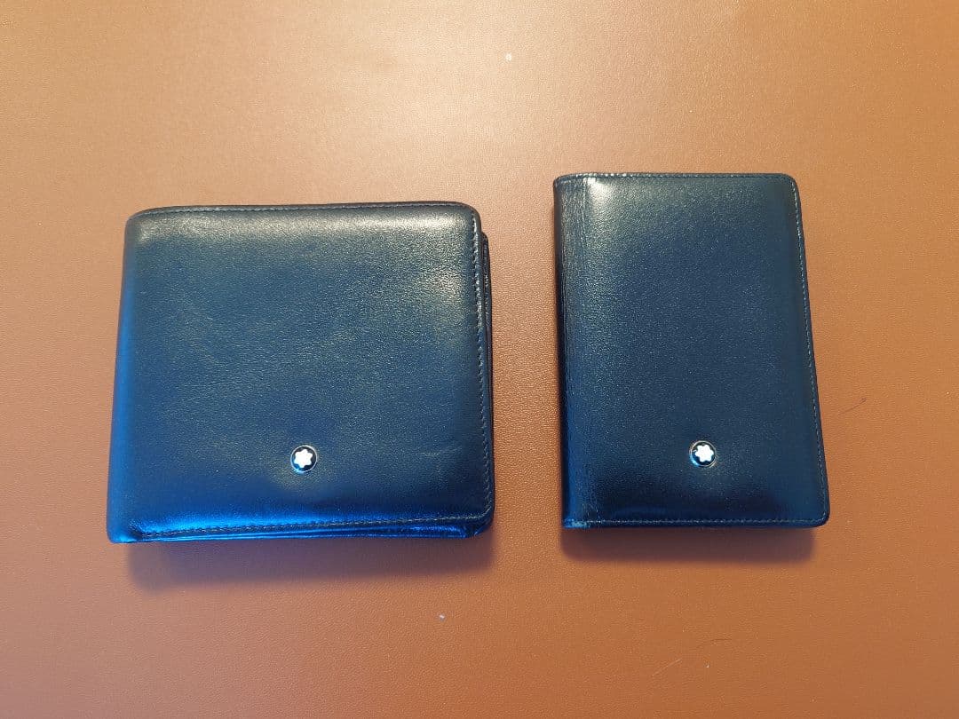 モンブラン ブラック レザー 二つ折り財布 名刺入れ
