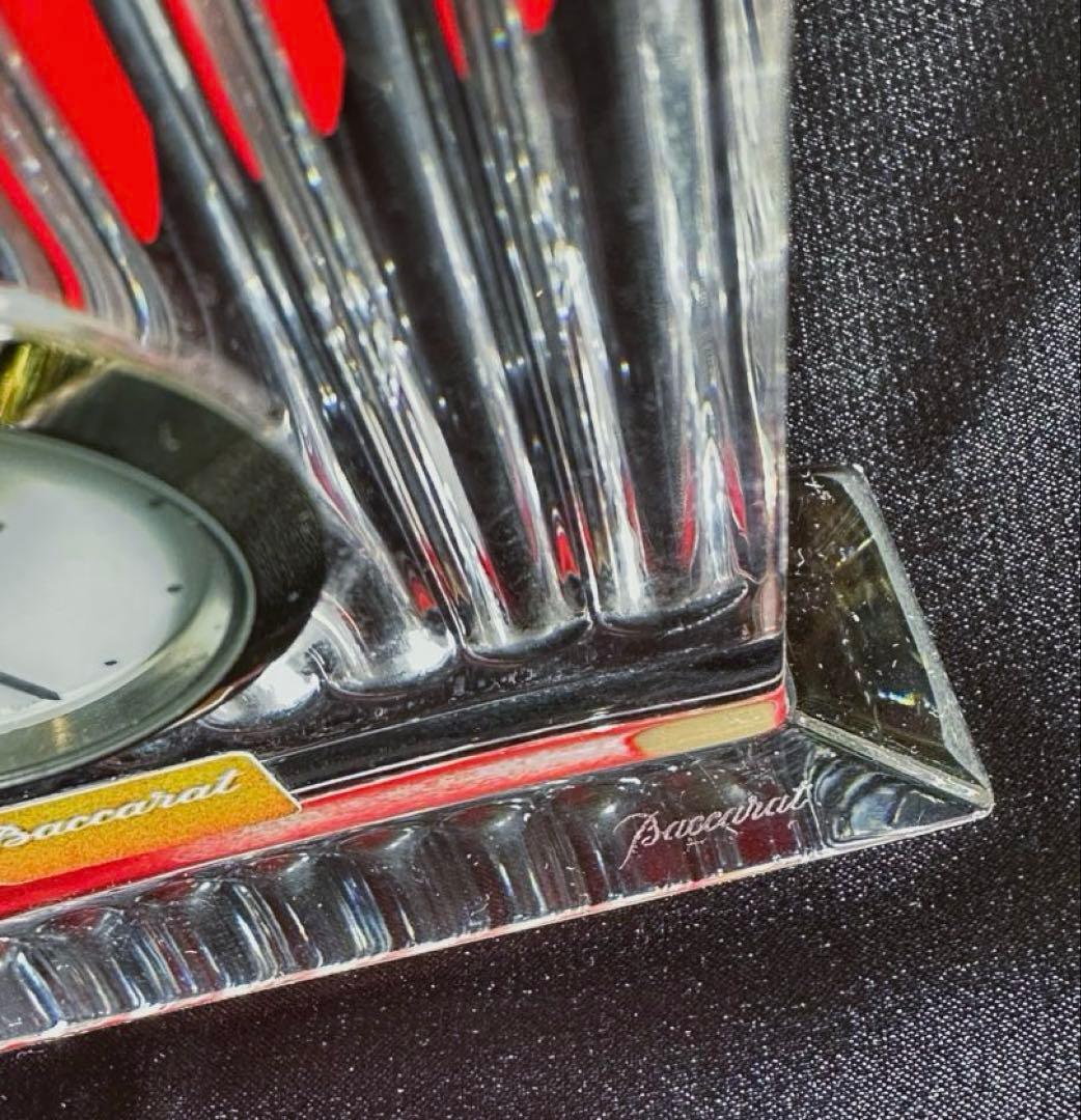 バカラ　置時計 オリジナルボックス　フランス　クリスタル　タイムピース電池切れ