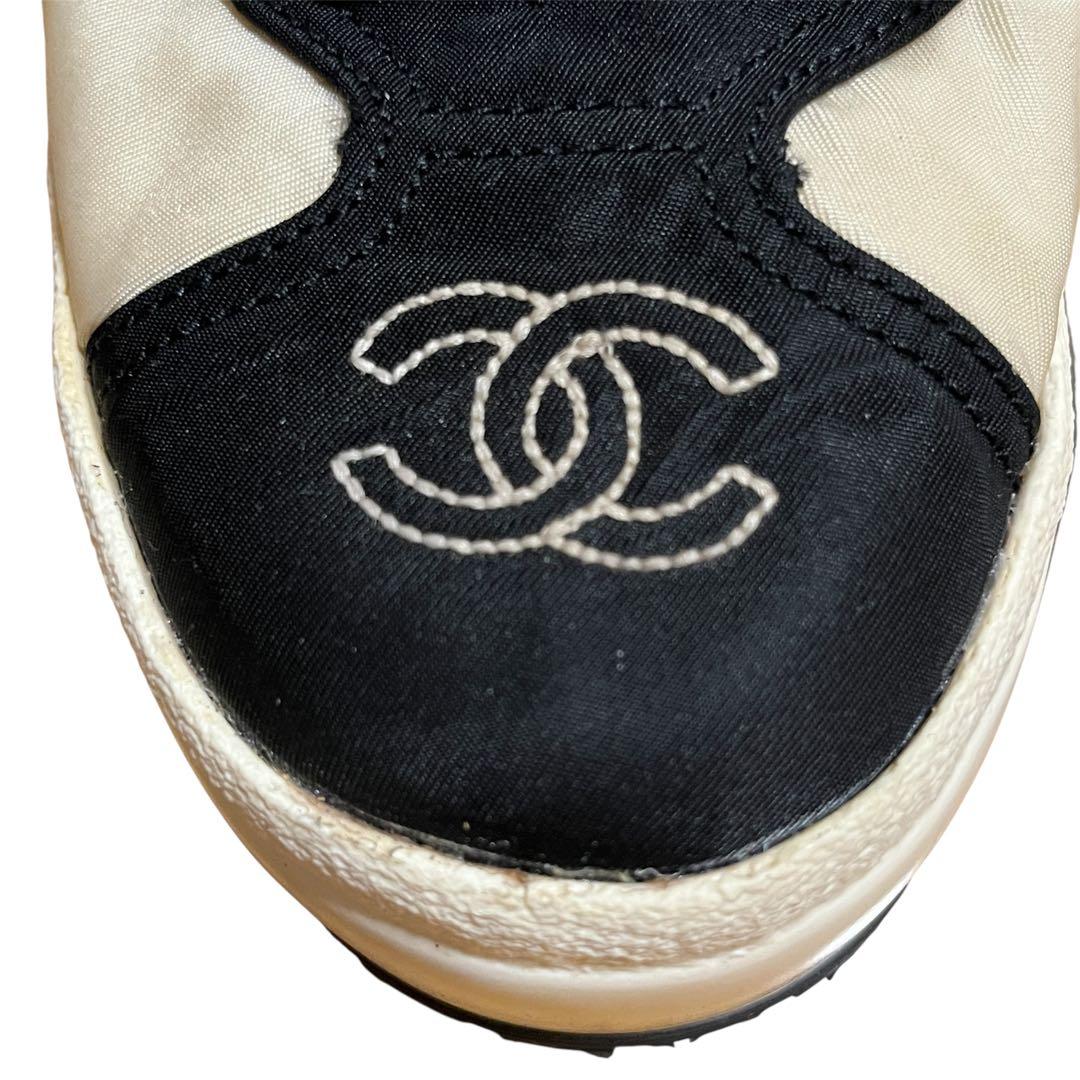 美品✨CHANEL シャネル スニーカー ココマーク バイカラー サイズ23