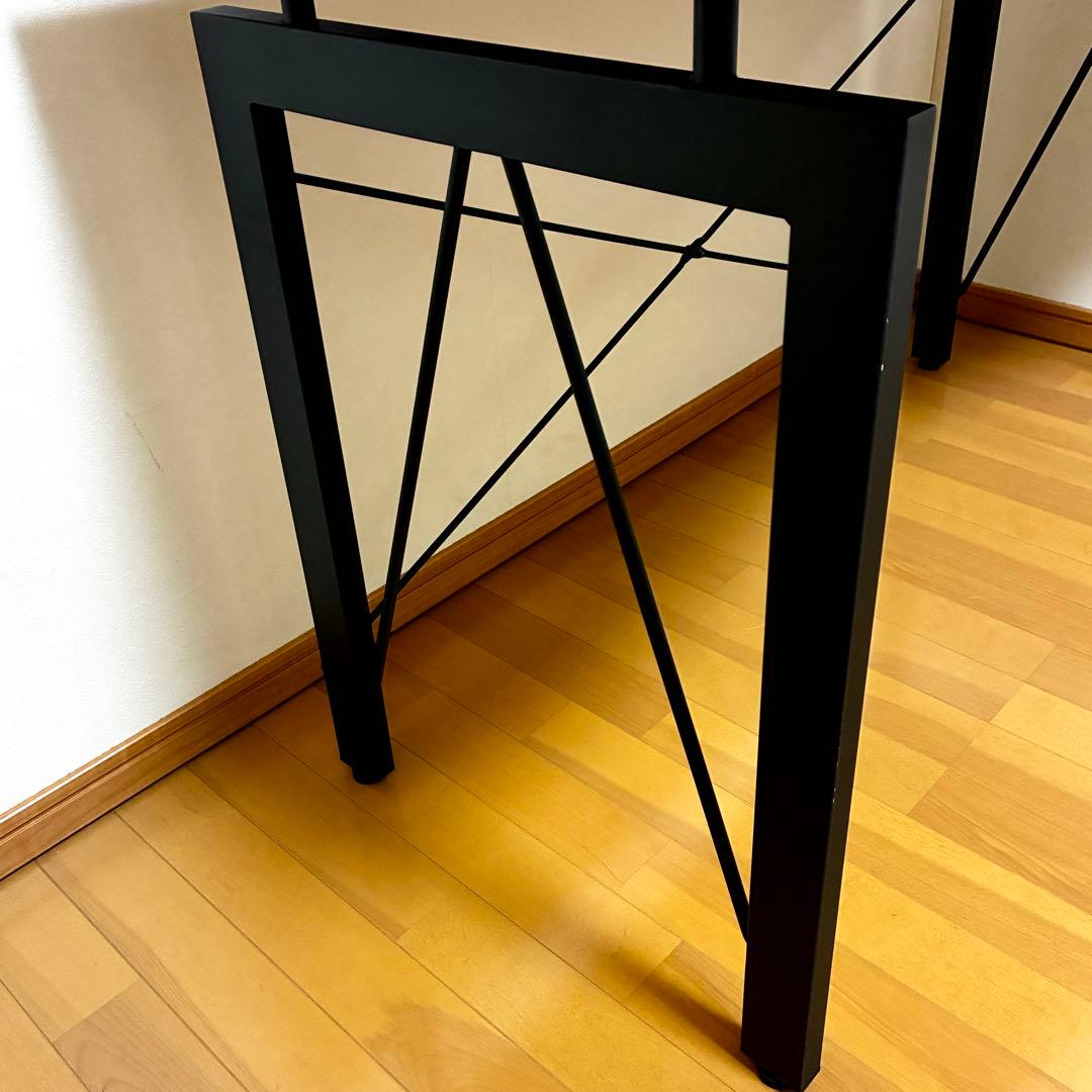 ルームズ大正堂 木製 デスク 120cm ブラウン×ブラック 机 家具 送料込