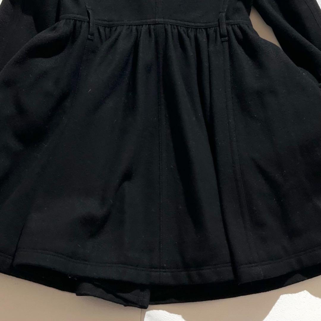 バーバリーブルーレーベル　トレンチコート　ノバチェック　金ボタン　ラビットファー