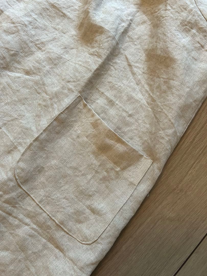 国産リネン100% おしゃれな割烹着　服作り40年の田舎町仕立屋