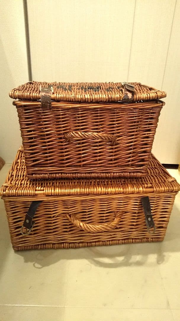 ◾️レア プレート付ラージサイズ バスケット　フォートナム&メイソン　ハンパー英国