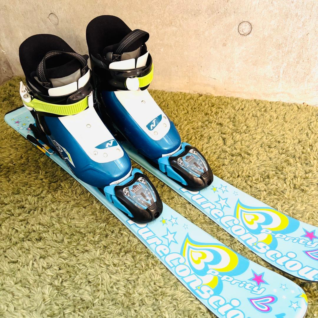 美品 pureconscious スキー板 80cm ブーツ19cmセット