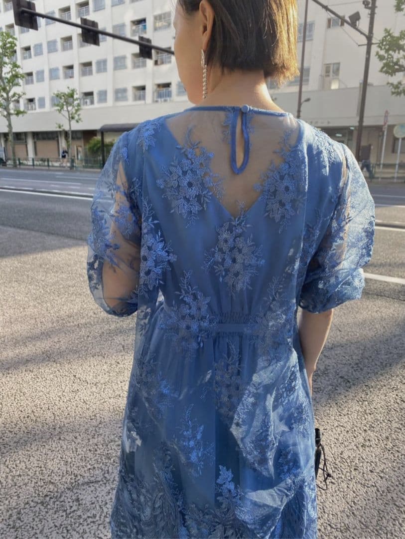 Ameri　3WAY LAYERED LACE DRESS