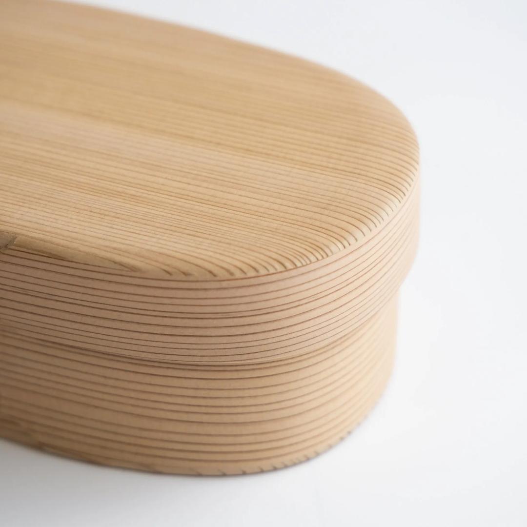 柴田慶信商店　曲げわっぱ　おむすび弁当箱 (中)箱入り未使用