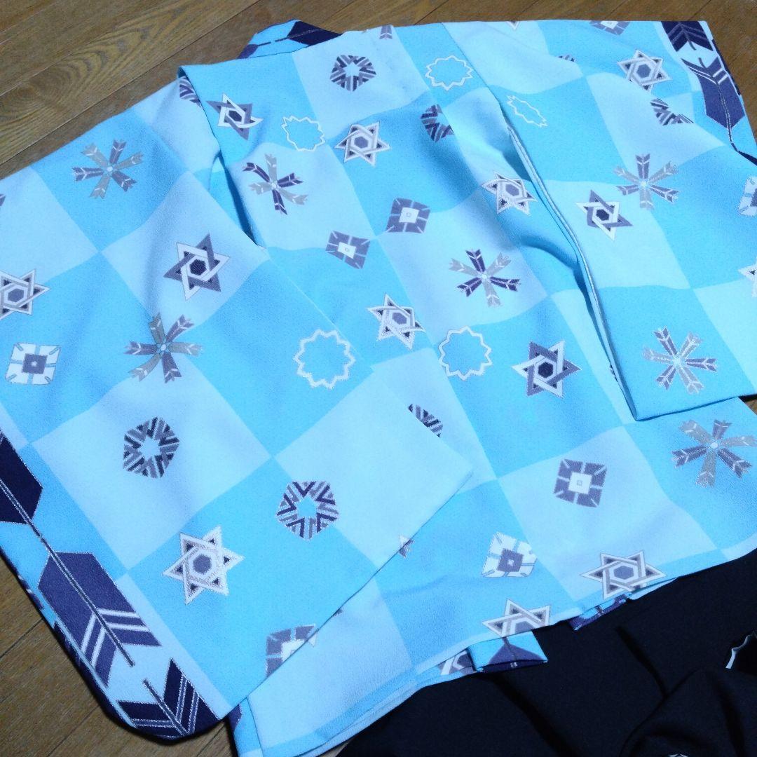五歳★式部浪漫★水色市松羽織★袴★長着★小物★雪駄