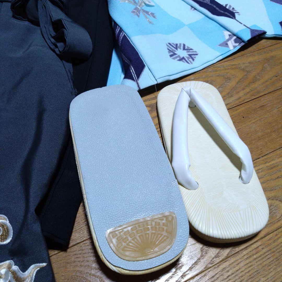 五歳★式部浪漫★水色市松羽織★袴★長着★小物★雪駄