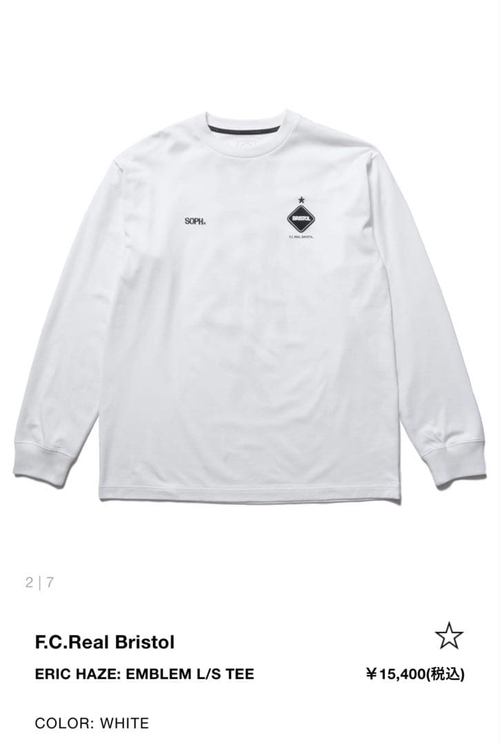 FCRB（ブリストル）× ERIC HAZE EMBLEM L/S TEE M