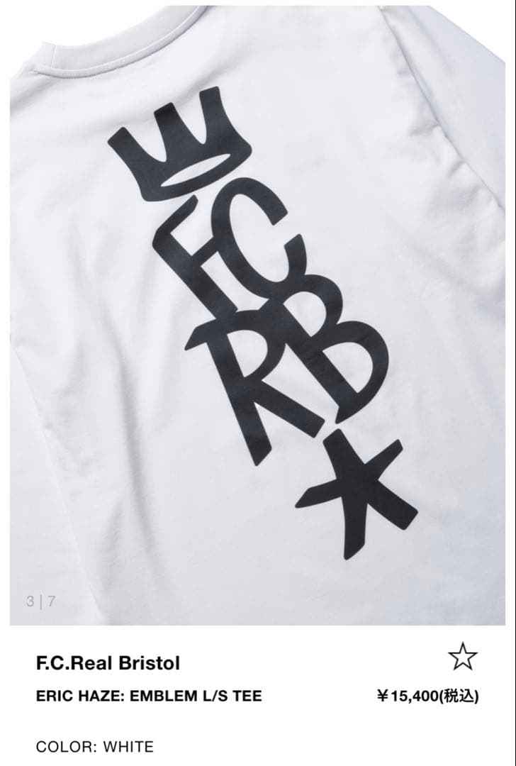 FCRB（ブリストル）× ERIC HAZE EMBLEM L/S TEE M
