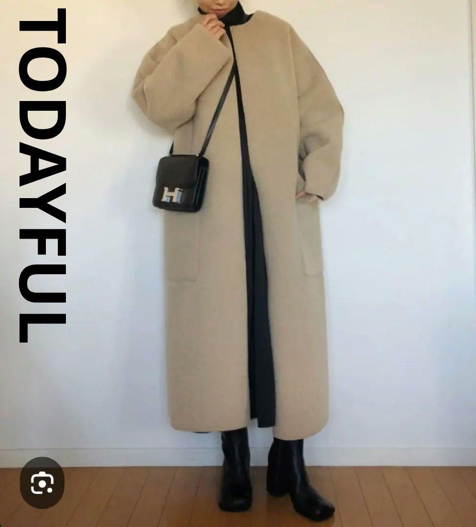 TODAYFUL(トゥデイフル) カラーレスボアコート 美品