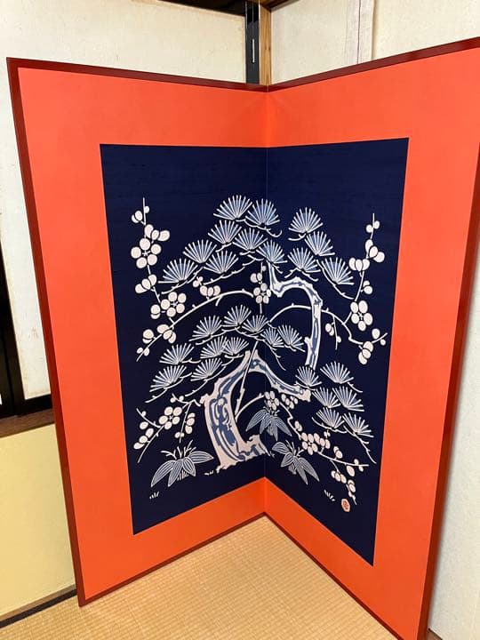 松竹梅　屏風