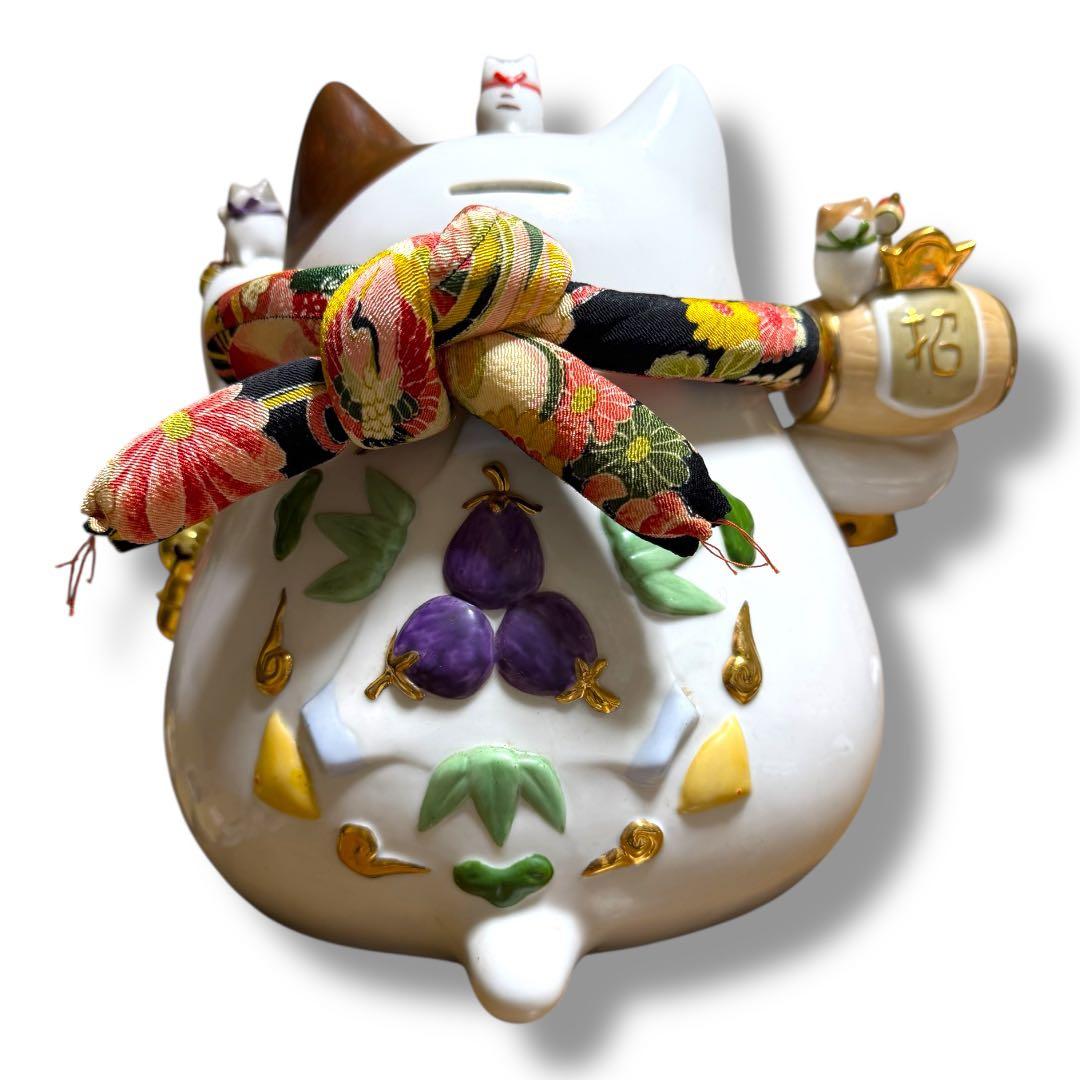 《レア》猫舎道楽堂本舗 大きい招き猫 貯金箱 高さ約30cm