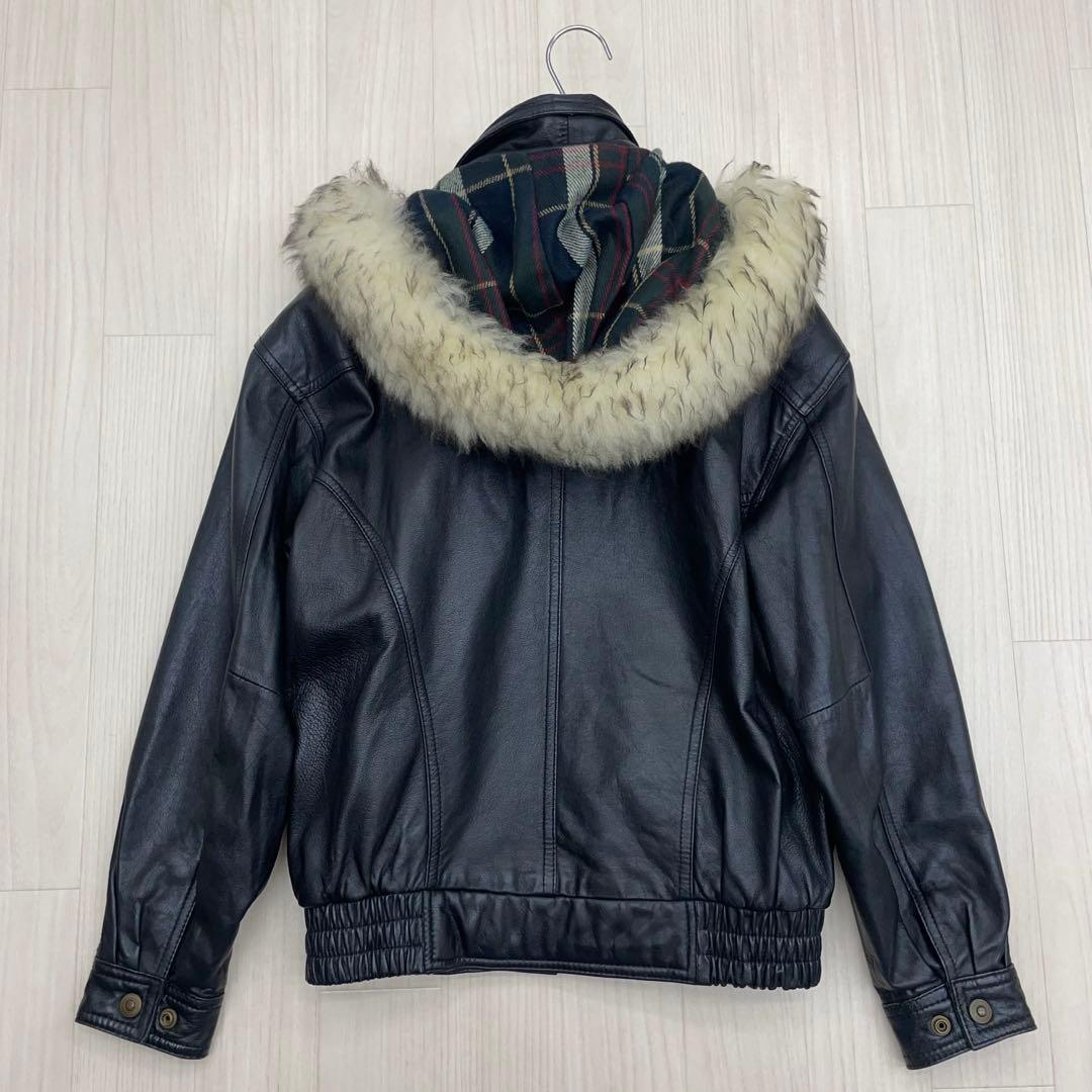■ GITANO 80s ラムレザー ジャケット y2k ファー 短丈