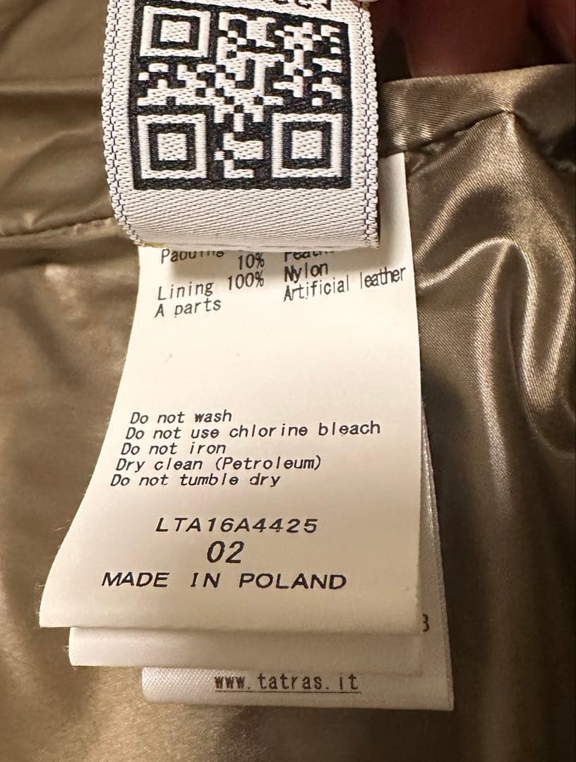 美品　TATRAS タトラス　02 BABILA バビラ　ダウン コート