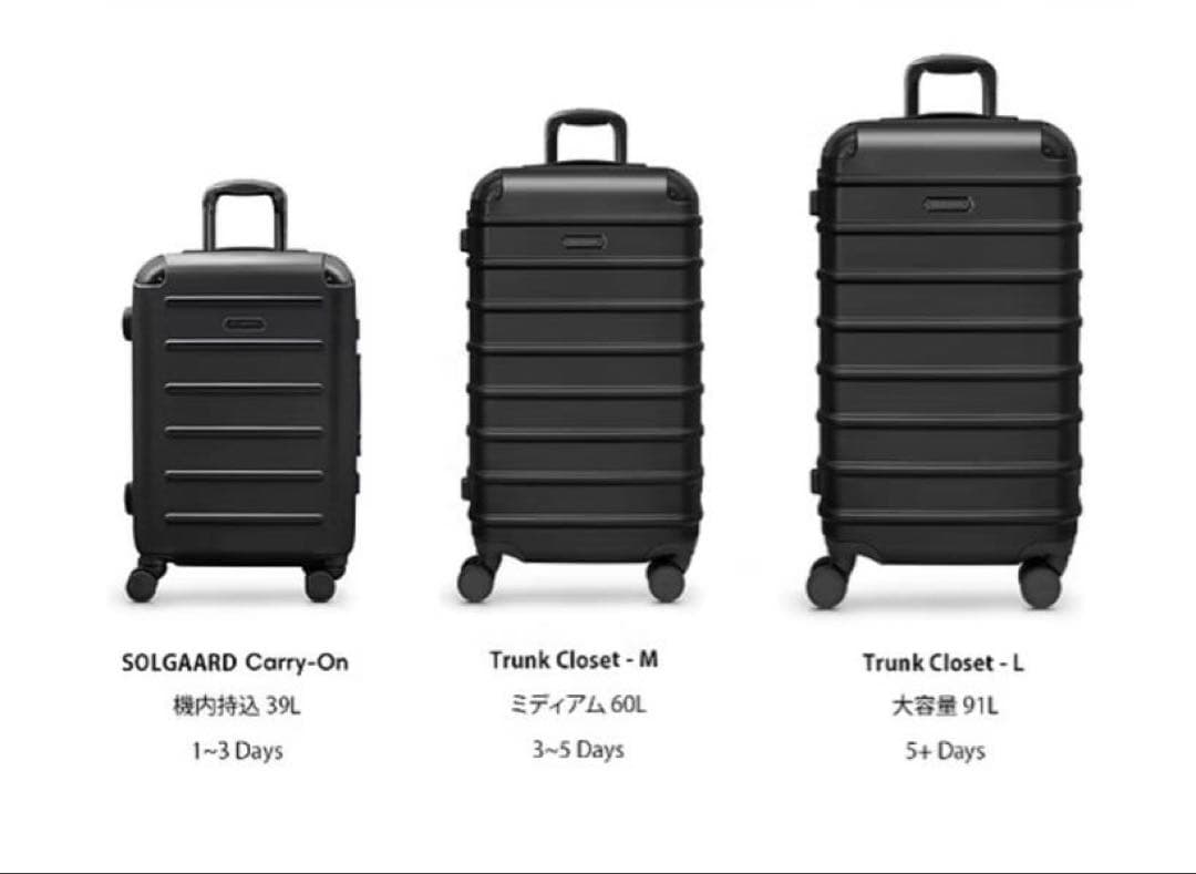 SOLGAARD 60L 時短スーツケース