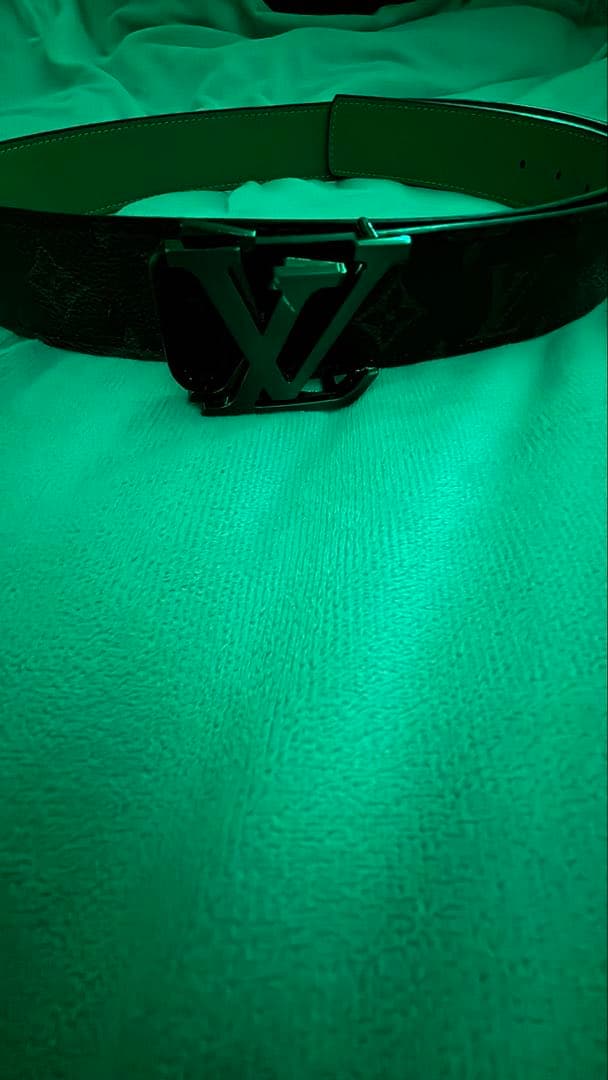 Louis Vuitton 黒 レザーベルト モノグラム