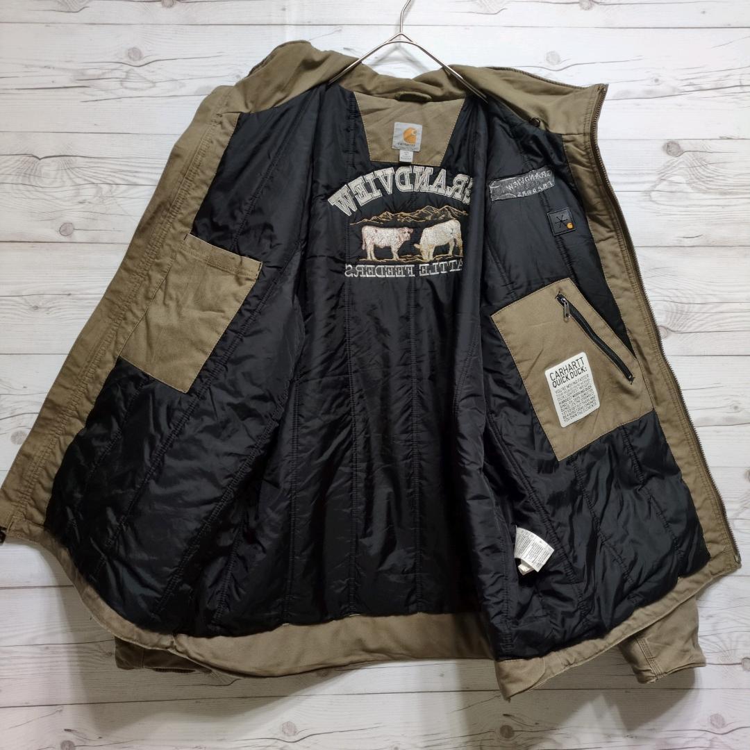 カーハート クイックダックジャケット 企業ロゴ 刺繍
