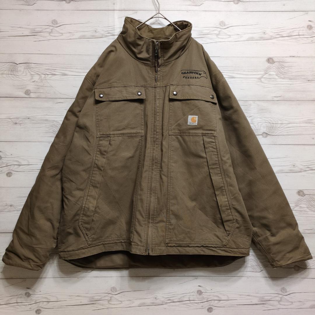 カーハート クイックダックジャケット 企業ロゴ 刺繍