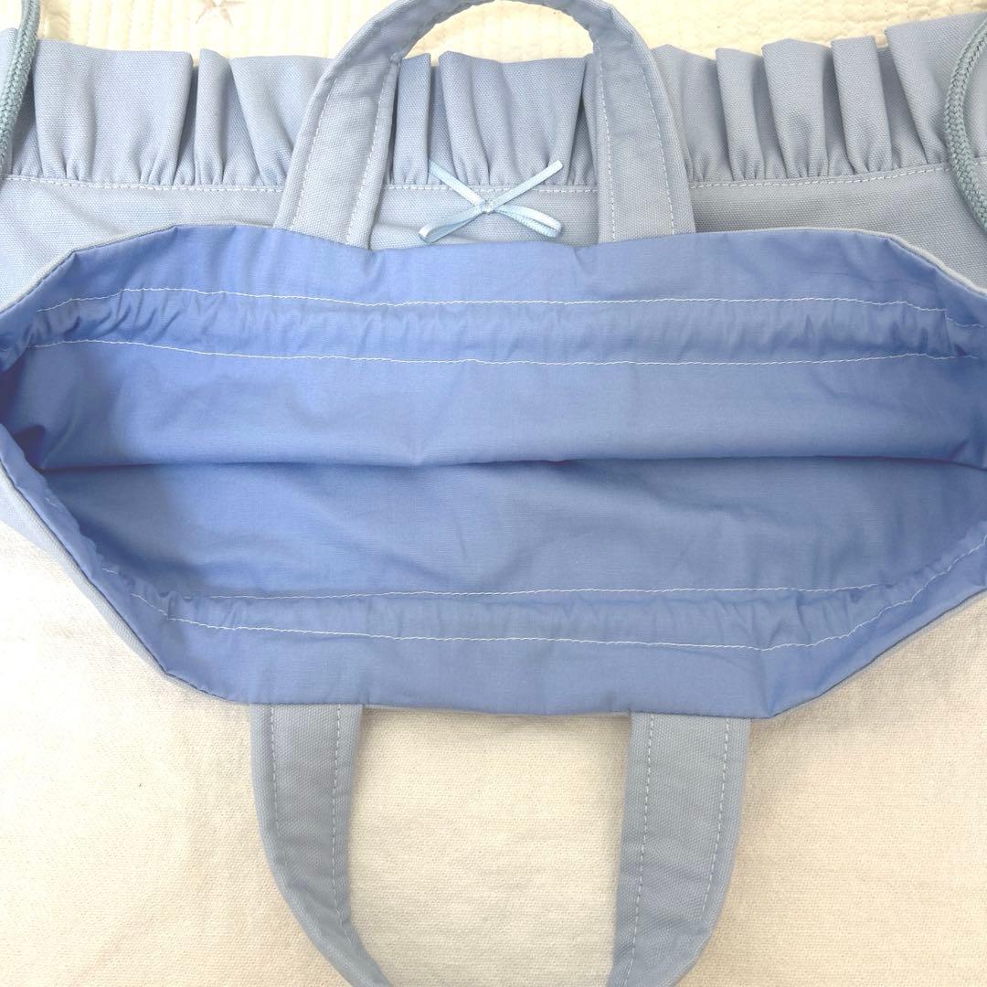 入園入学3点セット　【月と星ヌビ×水色】　女の子　レッスンバッグ　上靴袋　体操服