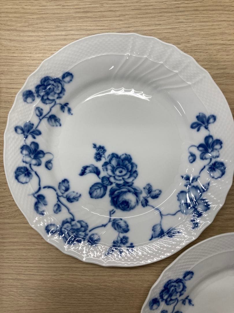 ジノリ　ベッキオブルーローズ　ディナープレート　5枚セット！