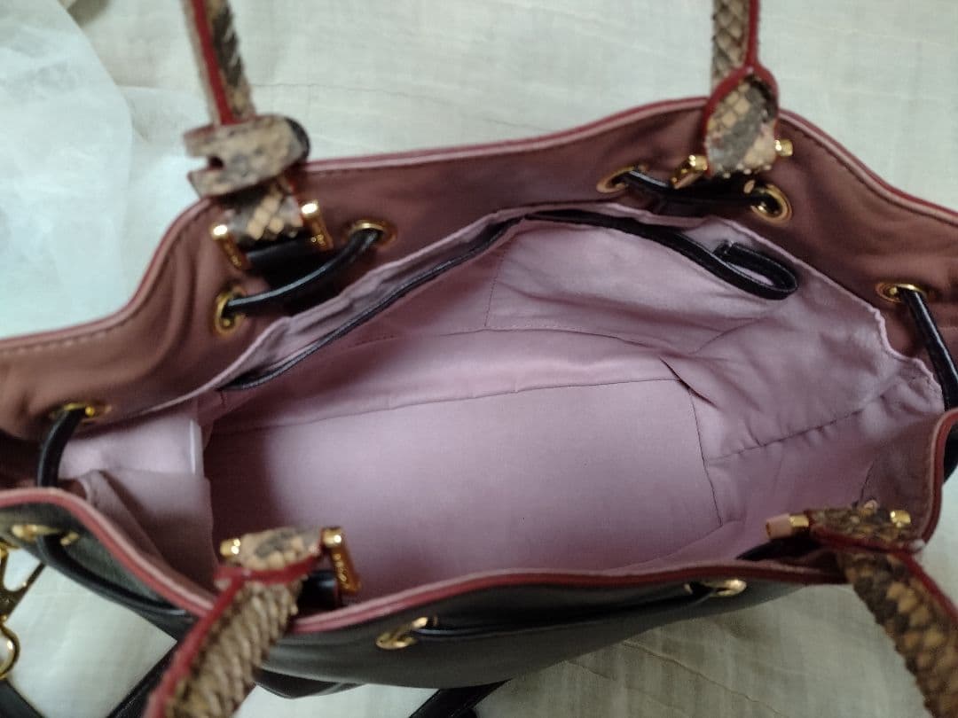 【未使用】ココセリュクスゴールド 3WAYトートバッグ *ダークブラウン