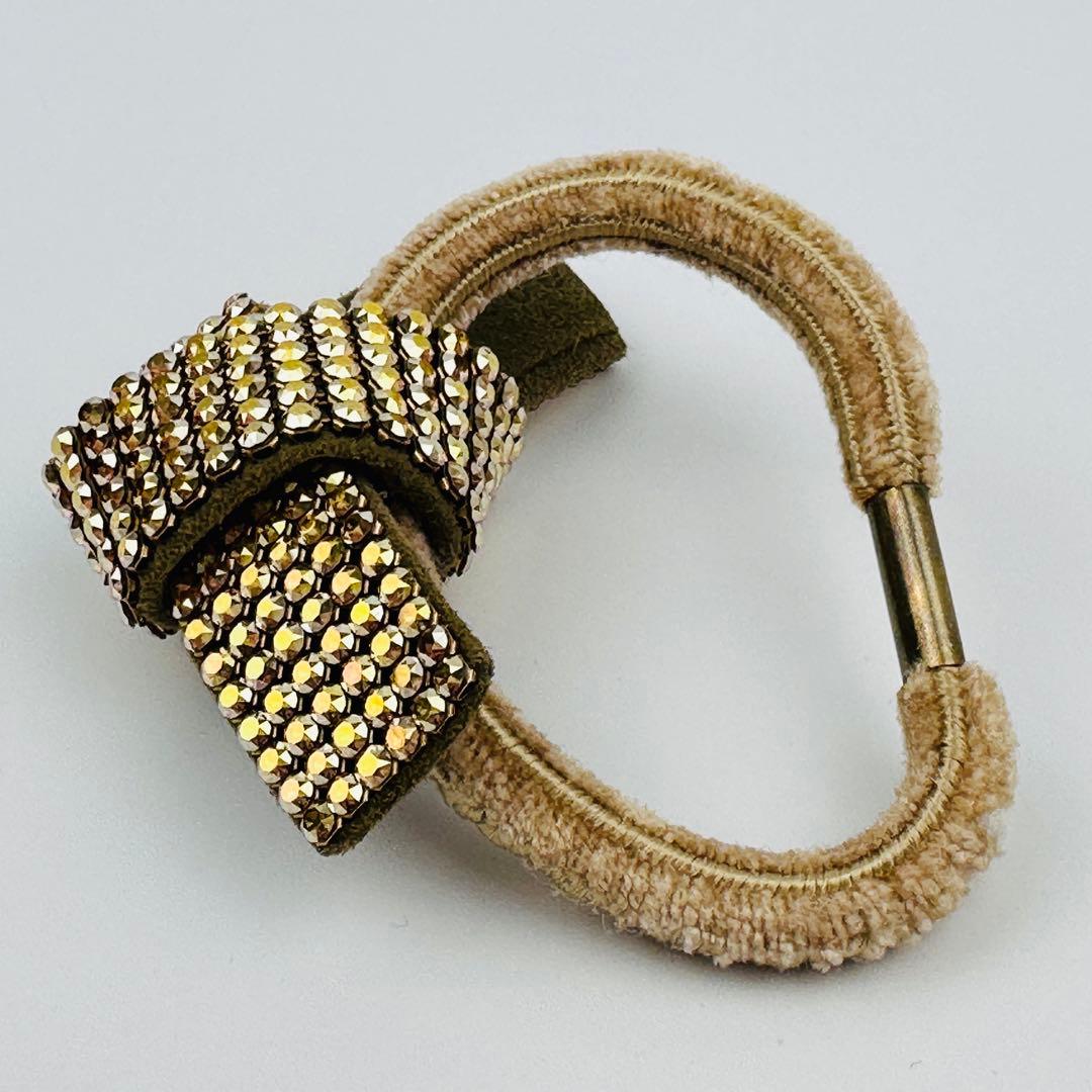 acca アッカ　ゴールドストーン ヘアゴム　ヘアゴムアクセサリー　ロゴ