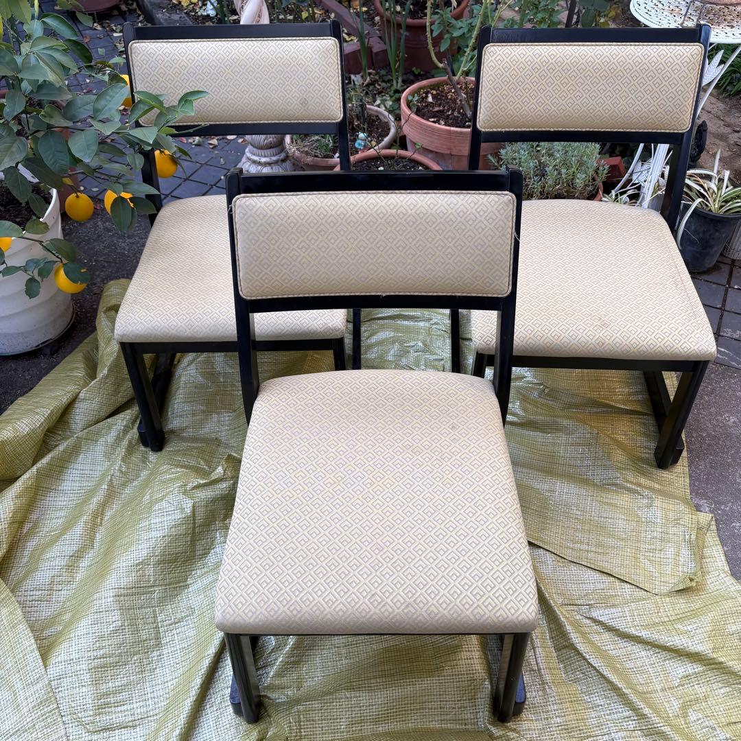 和室　寺院 仏閣　スタッキングチェア 3脚セット 葬儀 法事　椅子