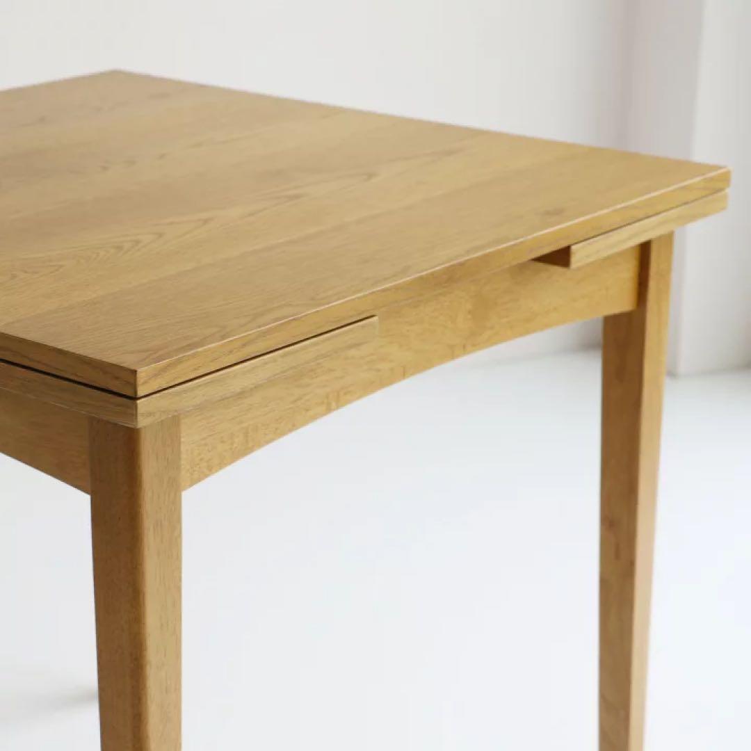 【美品/未使用品】Rasic 木製 延長 ダイニングテーブル 単品