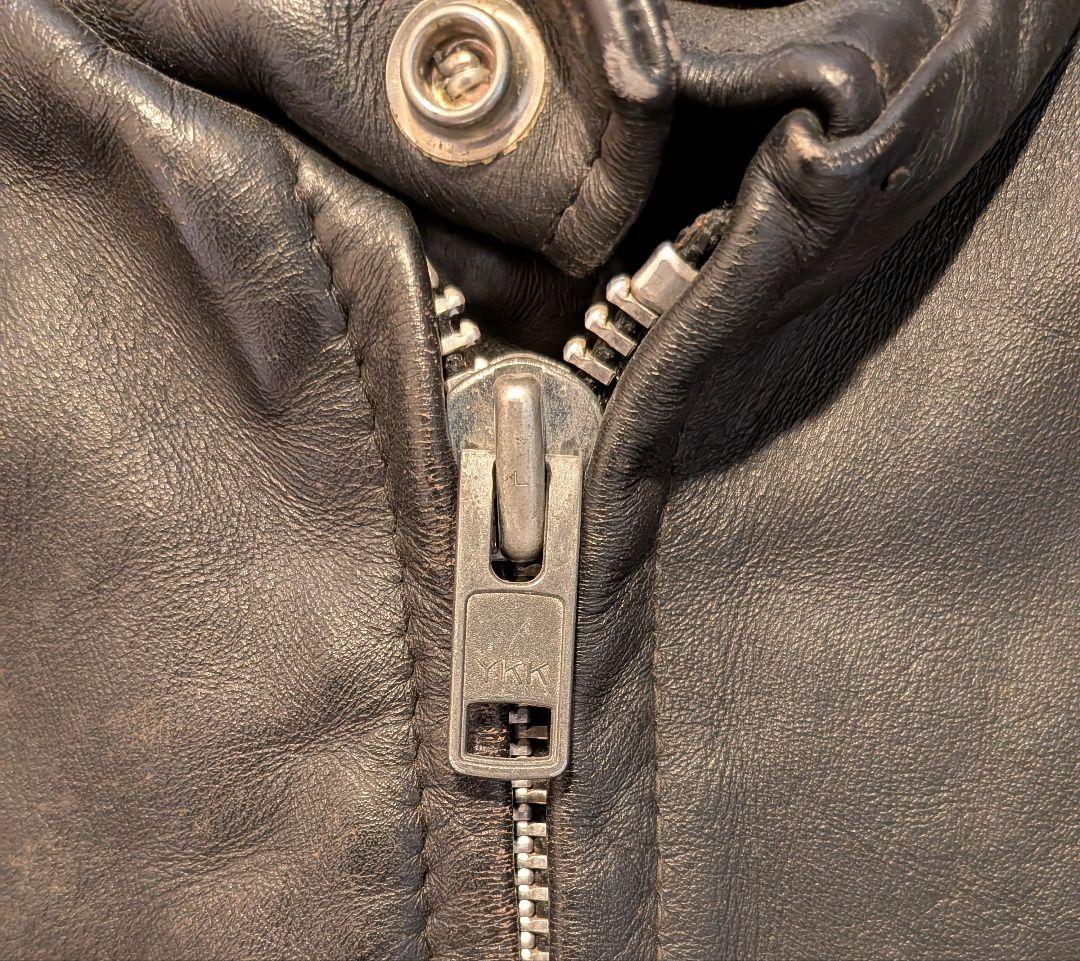 時間限定値下げ‼ ヴィンテージ schott 炎＆スカルデザイン レザー 379