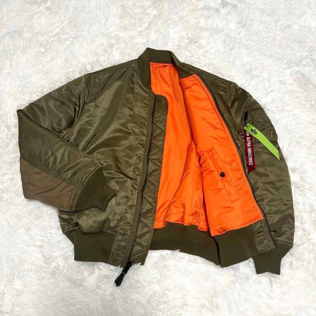 希少 L HUF ALPHA 別注 MA-1 ハフ アルファ フライトジャケット