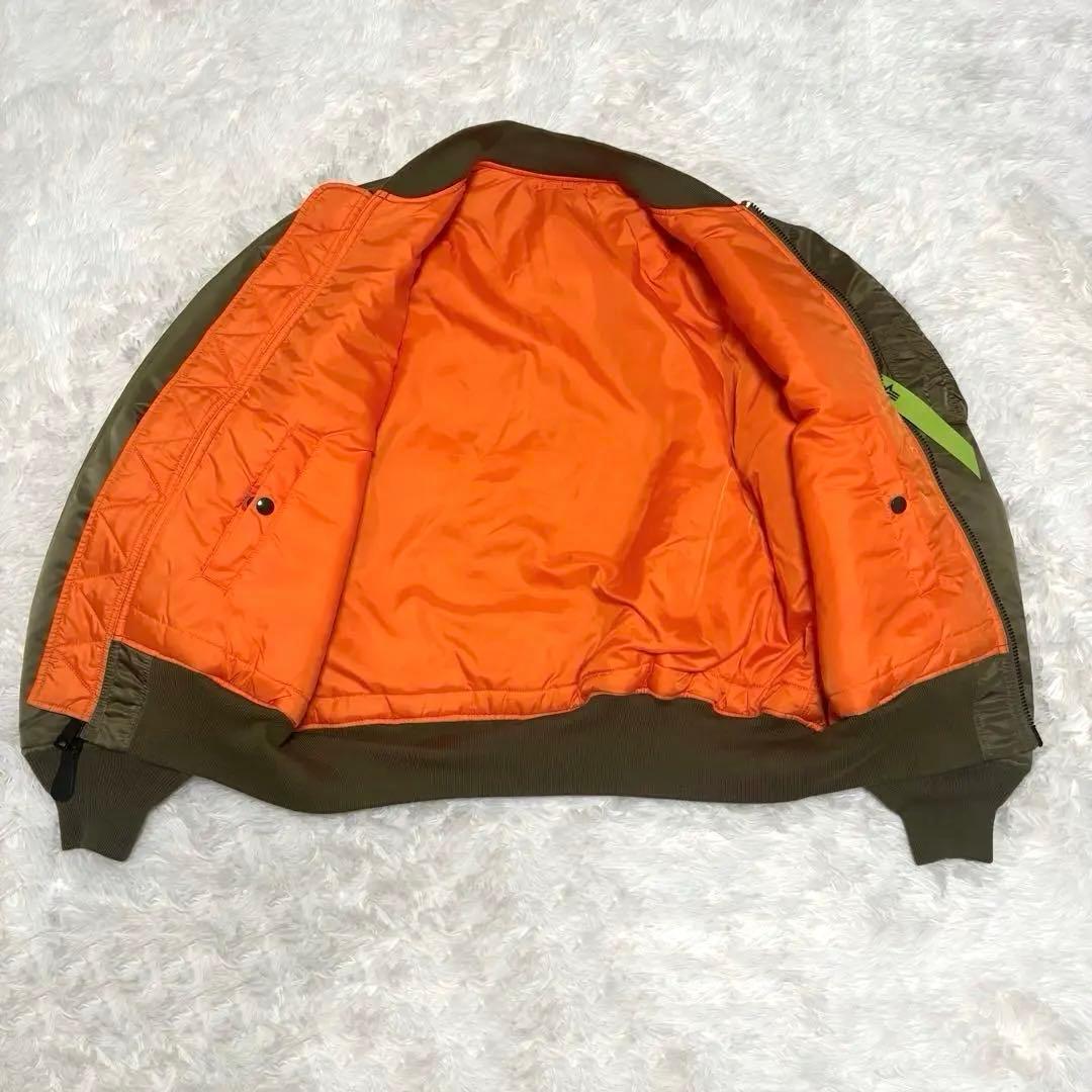 希少 L HUF ALPHA 別注 MA-1 ハフ アルファ フライトジャケット