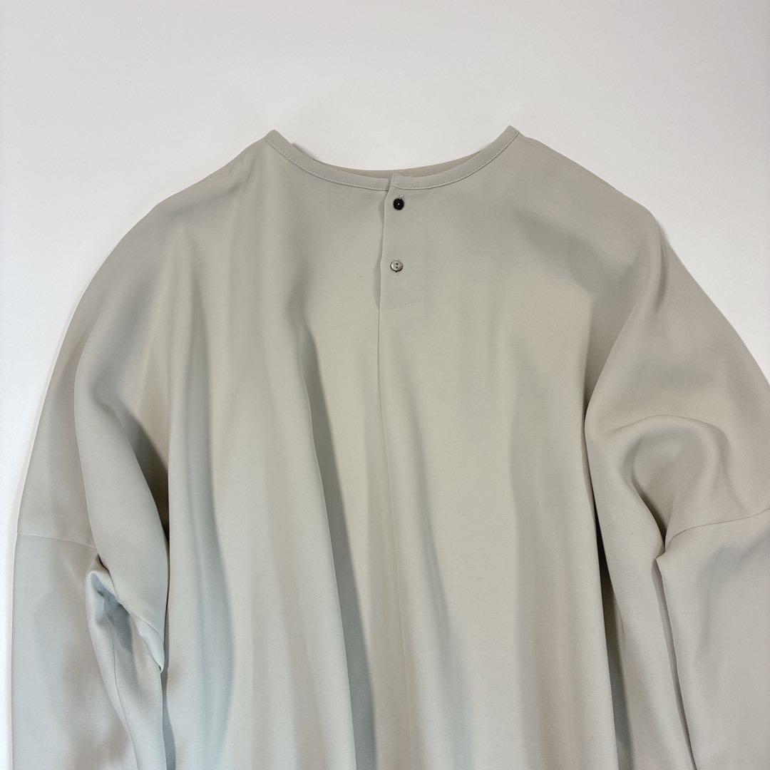 【極美品】mizuiro ind コクーンワイドワンピース ライトグレー 日本製