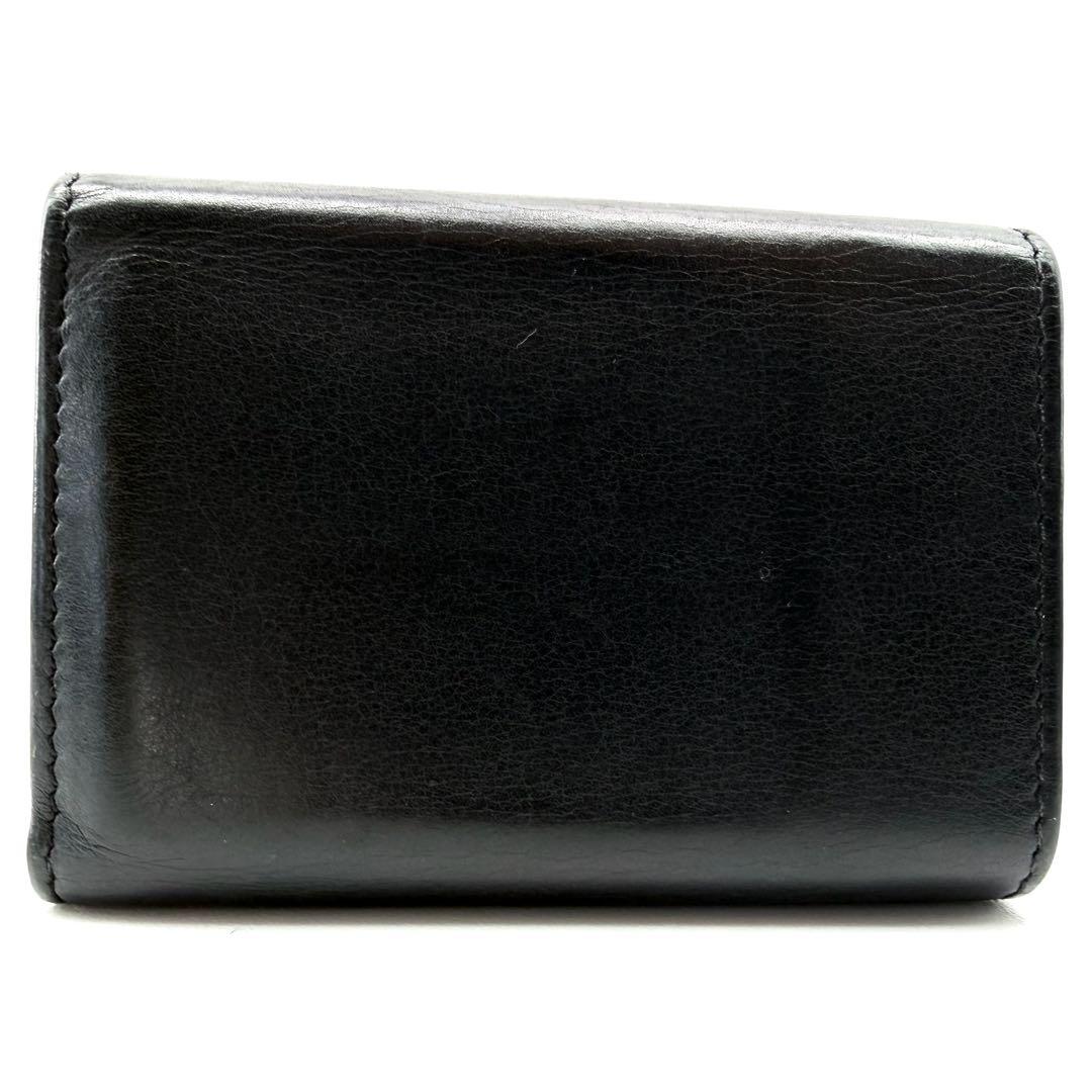 美品　SAINT LAURENT　三つ折り財布　カサンドラ　シルバー金具