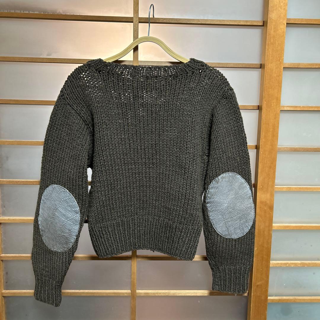 【旧タグ】ISSEY MIYAKE エルボーパッチ ニット アーカイブ 短丈