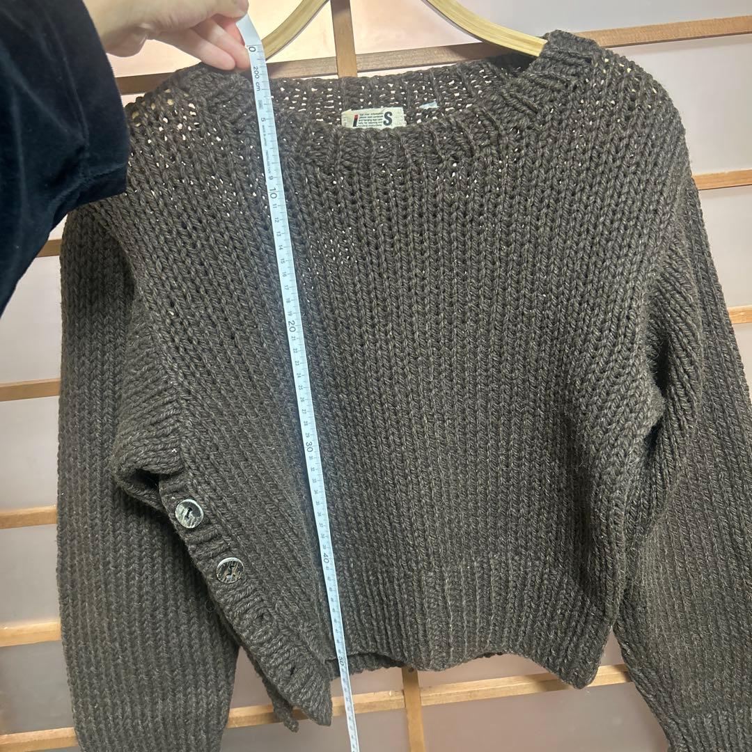 【旧タグ】ISSEY MIYAKE エルボーパッチ ニット アーカイブ 短丈