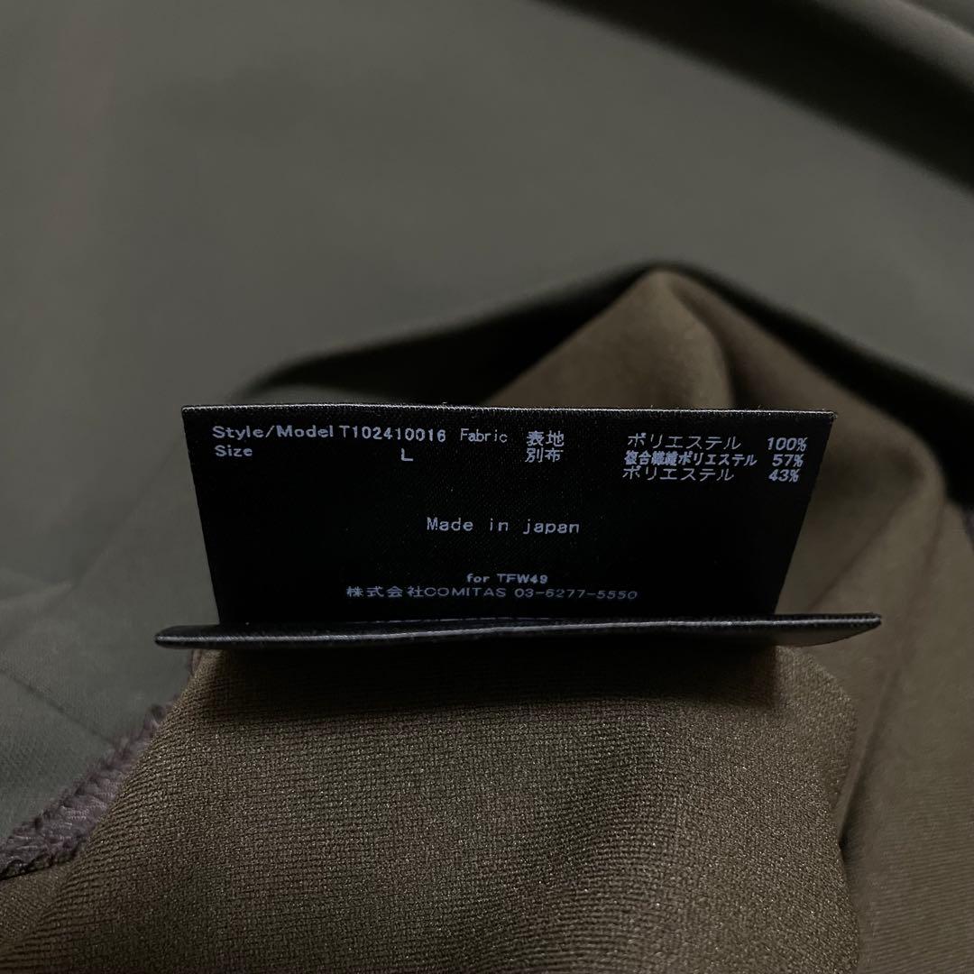 TFW49 ハーフジップ　モックネック　L ゴルフ　カーキ　Tシャツ