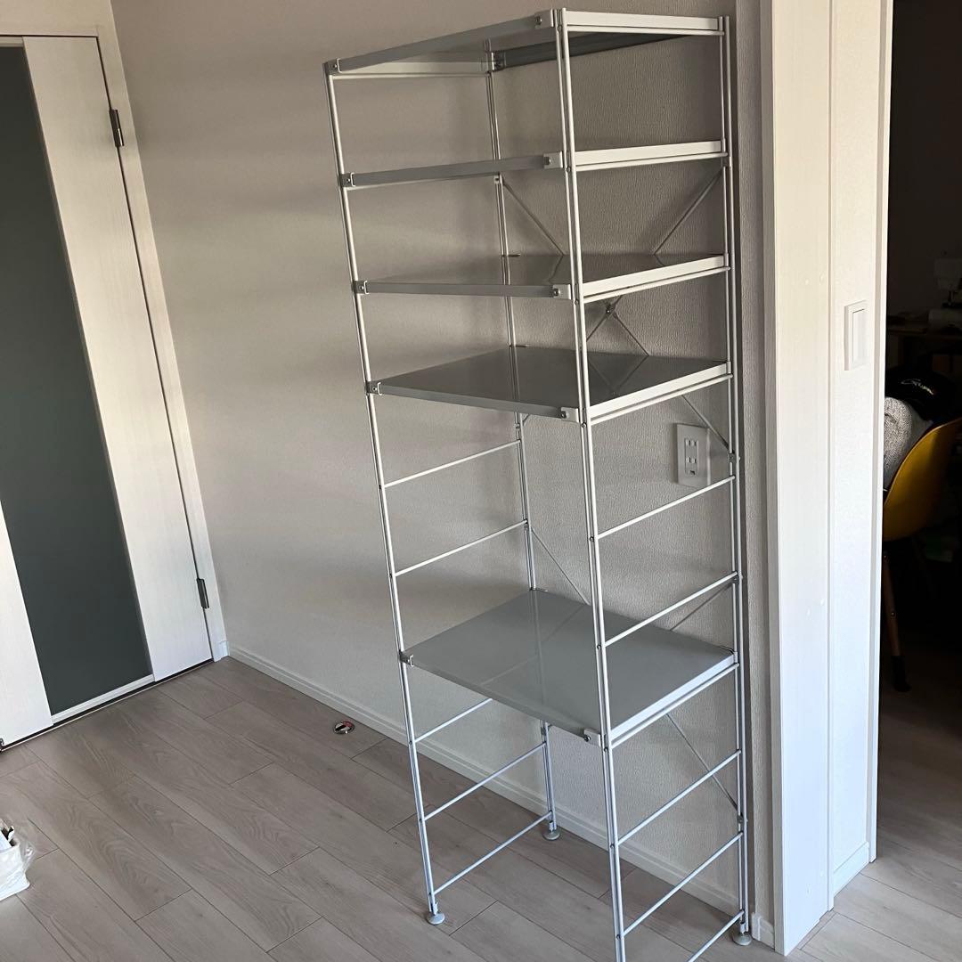 無印良品　スチールユニットシェルフ　グレー　177.5センチタイプ