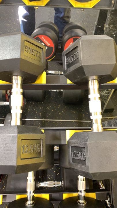 ラバーヘックス  ダンベル　52.5kg 2個